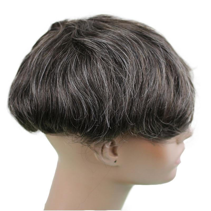 Men's Hairpiece Human Hair Toupee Wig 10x8 Full Head Real Human Hair