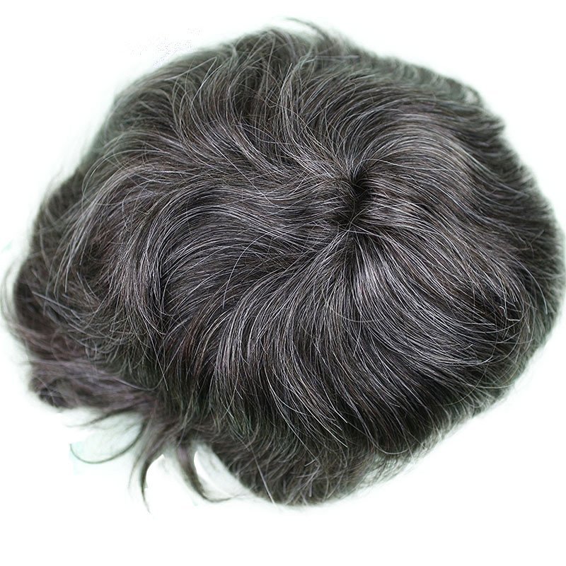 Men's Hairpiece Human Hair Toupee Wig 10x8 Full Head Real Human Hair