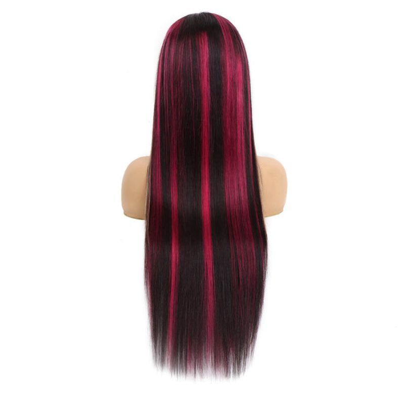 Highlight Wig Human Virgin Hair Pre Plucked Lace Front Wig  For Woman