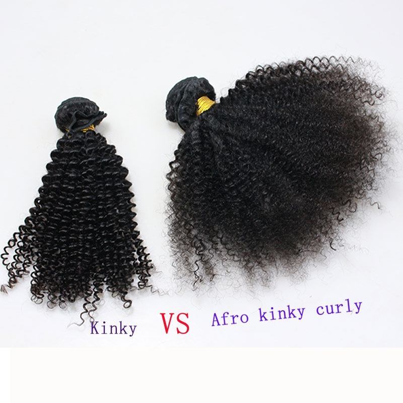 Kinky Curly Indian Remy Human Hair Extension 4 Bundles Natural Color