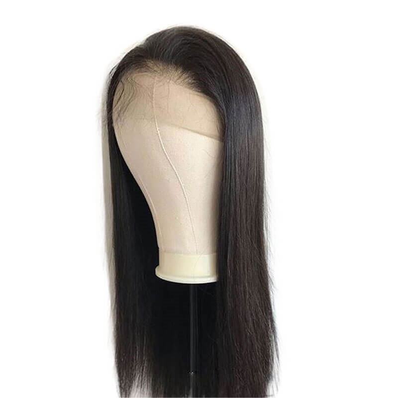 Silky Straight Lace Front Wig Brazilian Remy Human Hair Pre Plucked 300 Density Lace Wig with Baby Hair for Women