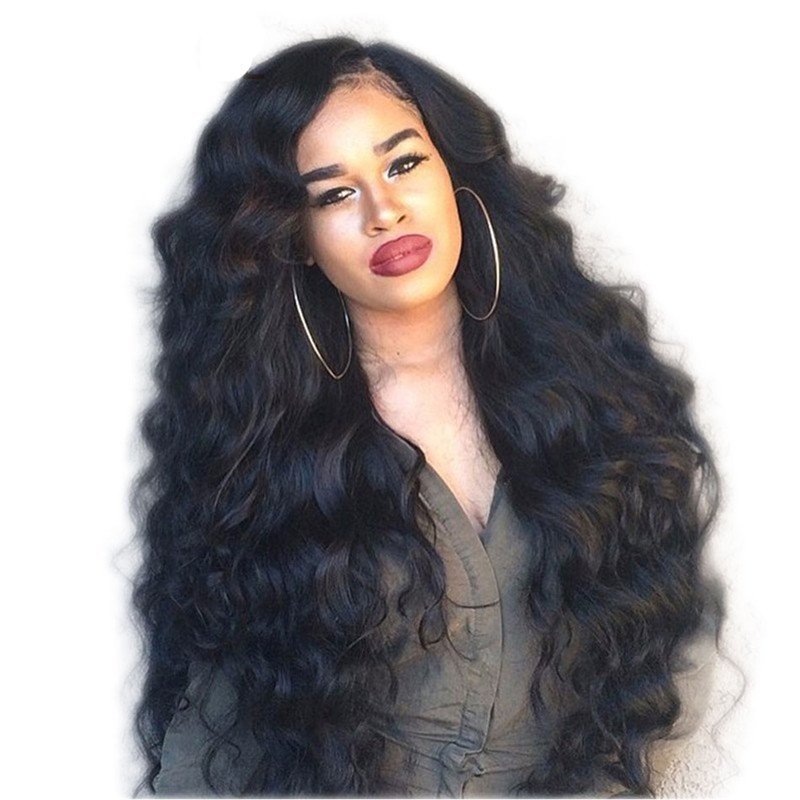 300% Density lace Body Wave Wigs  Human Hair Wigs Pre-Plucked Natural Hair Line with Baby Hair