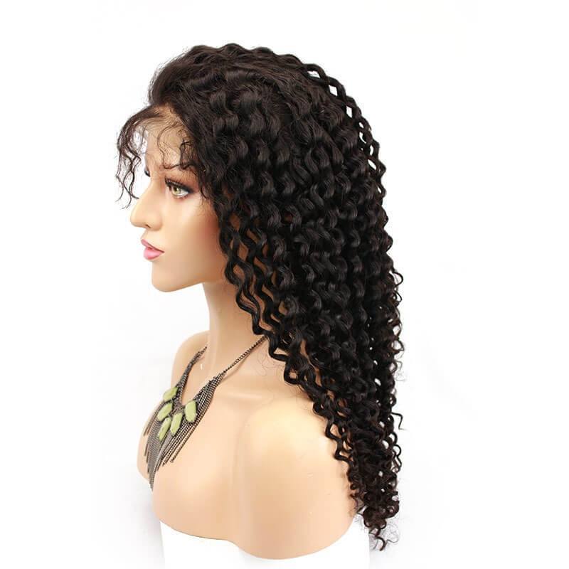 300% Density Deep Curly Lace Front Human Hair Wigs for Black Women Pre-Plucked 100% Human Hair Wigs With Baby Hair