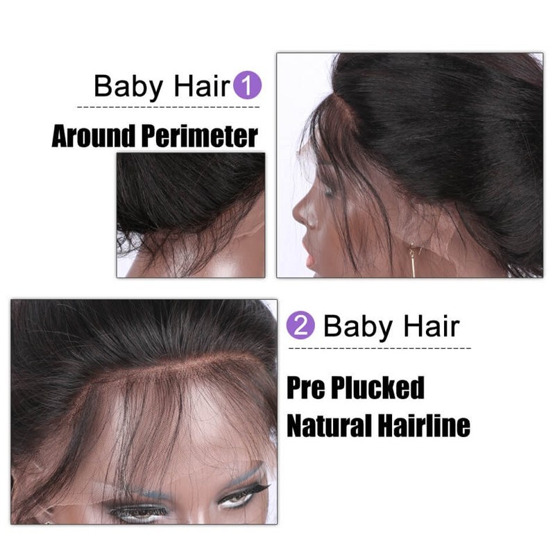 300% Density Lace Front Wigs Natural Wave  human Hair Wigs Malaysian Virgin Human Hair Glueless