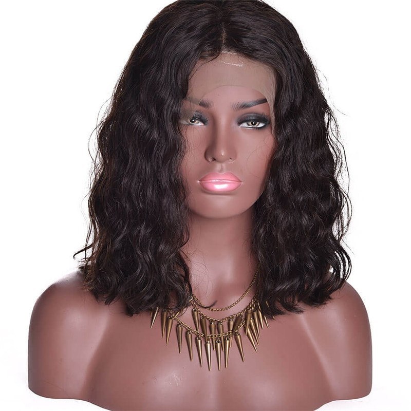 Cute Short Wig 300% High Density Glueless  Wigs Human Hair with Baby Hair for Black Women