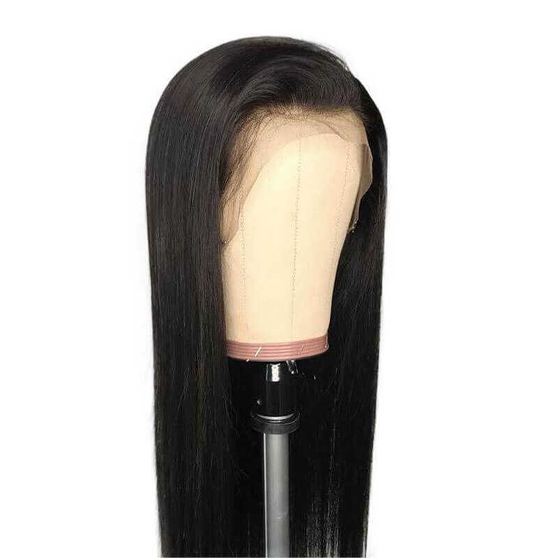 Silky Straight Lace Front Wig Brazilian Remy Human Hair Pre Plucked 300 Density Lace Wig with Baby Hair for Women