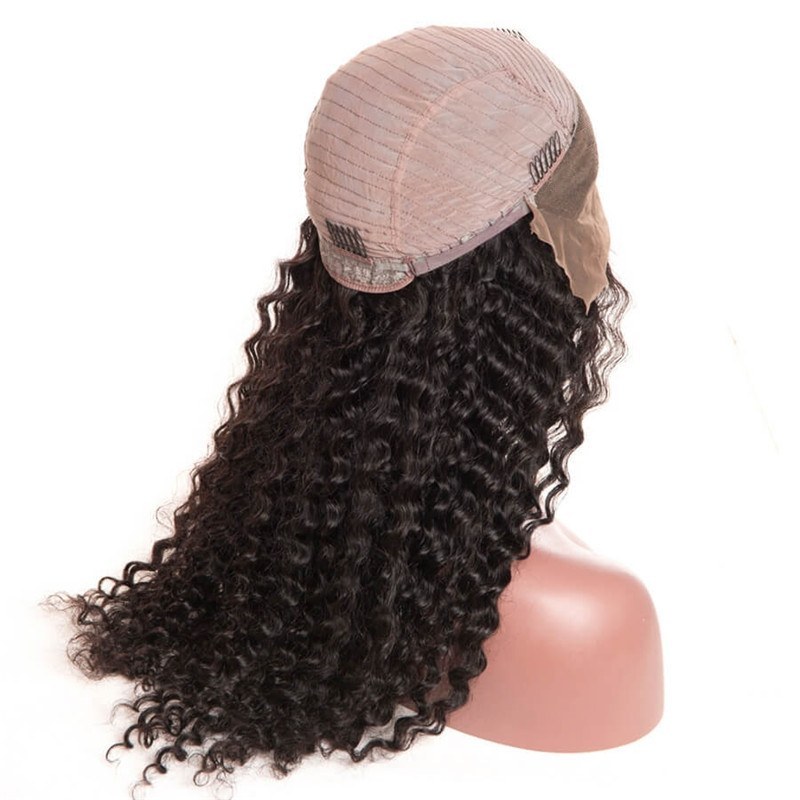 Pre-Plucked 300% Density Wigs  Human Hair Wigs Deep Wave Natural Hair Line Brazilian Lace Wigs