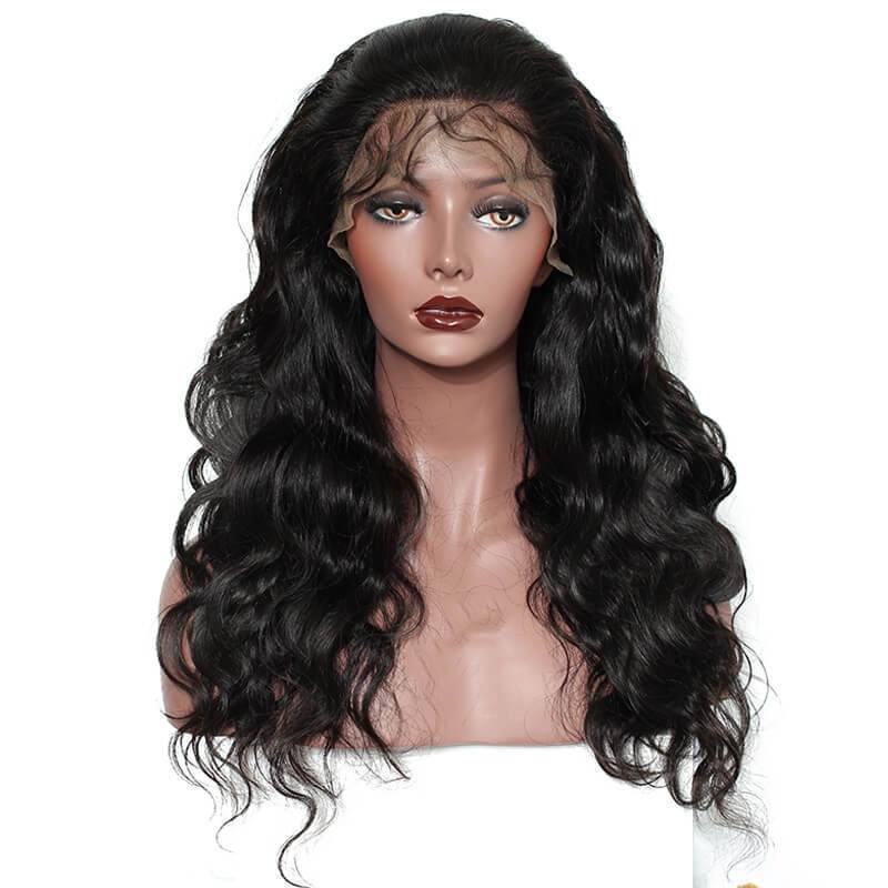 300% Density Wig Pre-Plucked Body Wave  Human Hair Wigs Natural Hair Line with Baby Hair