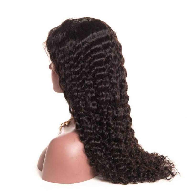 Pre-Plucked 300% Density Wigs  Human Hair Wigs Deep Wave Natural Hair Line Brazilian Lace Wigs