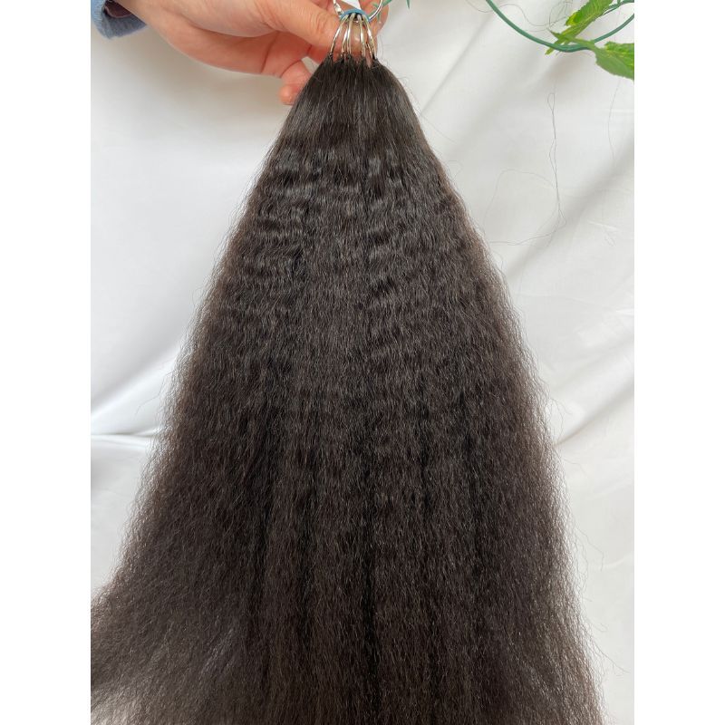 Feather Line Hair Extensions 100% Human Hair Natural Brazilian Human Hair Full Head Professional Hair Feathers 1B# Straight hair