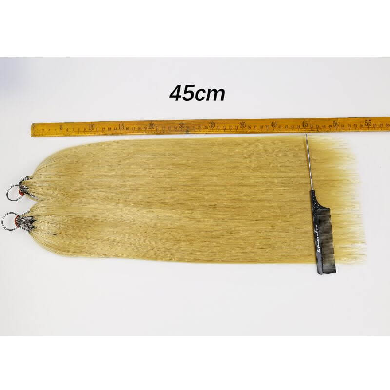#613 Blonde Feather Line Hair Extensions 100% Human Hair Natural Brazilian Human Hair Full Head Professional Hair Feathers Straight hair 200pcs/ Bundle