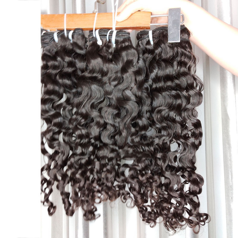 Cambodian Loose Deep Wave Curly 100% Unprocessed Cuticle Alinged Virgin Cambodian Human Hair Weave Bundles