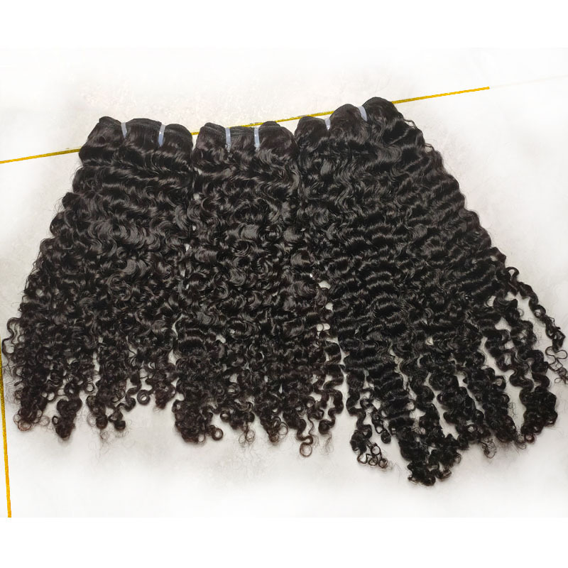 Cambodian Curly Human Hair Extensions Unprocessed Raw Cambodian Soft Kinky Curly Weave Bundles 8"-30"