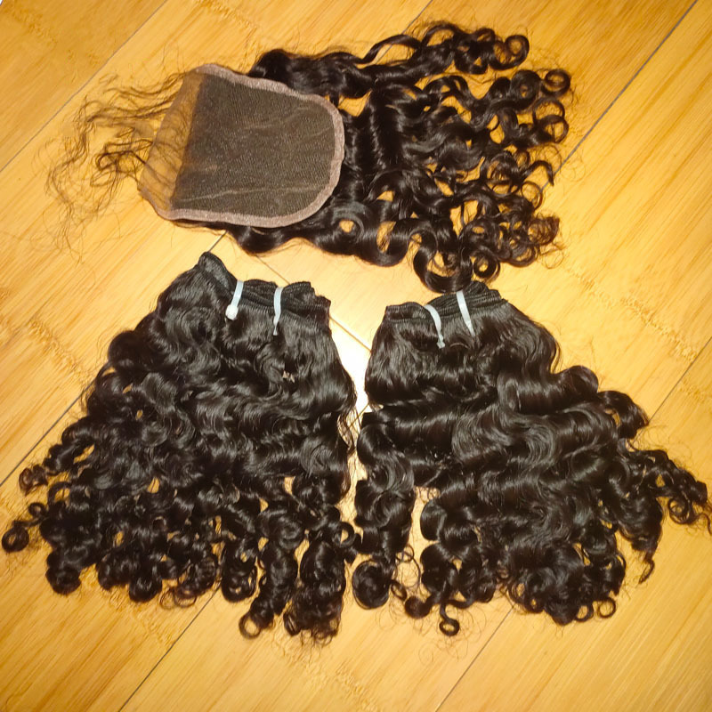 Cambodian Loose Deep Wave Curly 100% Unprocessed Cuticle Alinged Virgin Cambodian Human Hair Weave Bundles