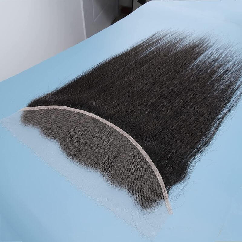 13x4 Skinlike Real HD Lace Frontal Straight  0.14mm Ultra Thin Invisible Lace Pre-plucked Clean Natural Hairline Skin Melt Swiss Lace Frontal Piece Natural Black  12-22 inch