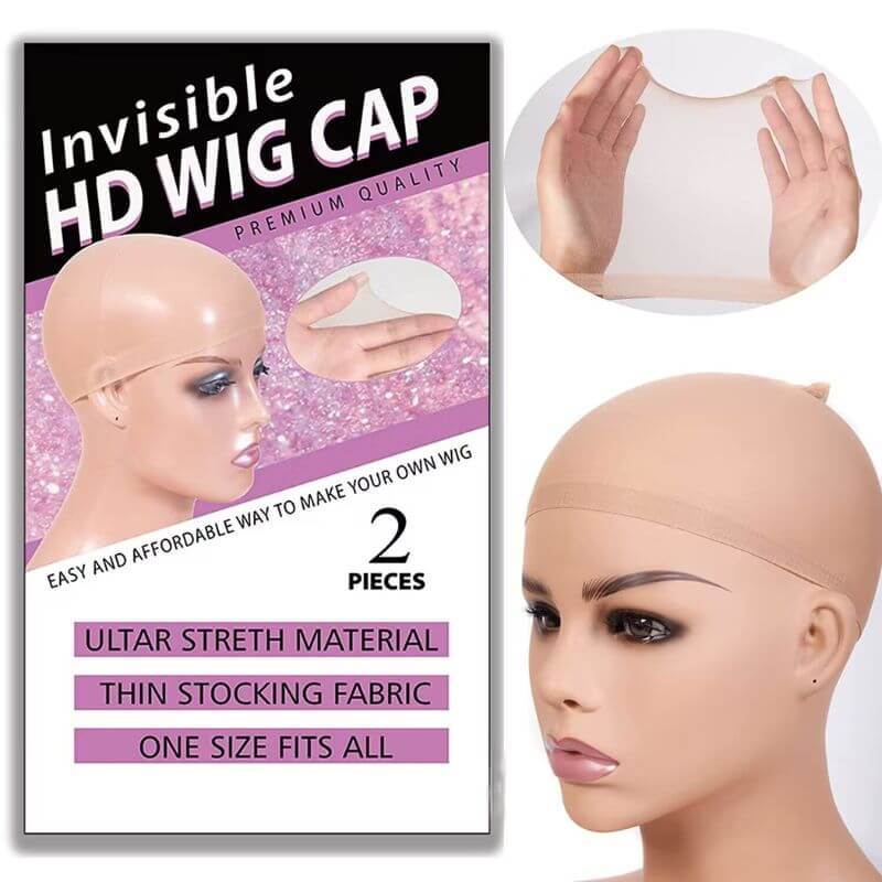 10 PCS HD Wig Cap For Lace Front Wig Transparent Wig Cap for Wig Stocking Wig Caps For Women Invisible HD Wig Cap Wig Accessories (5 PACK 10 PCS)