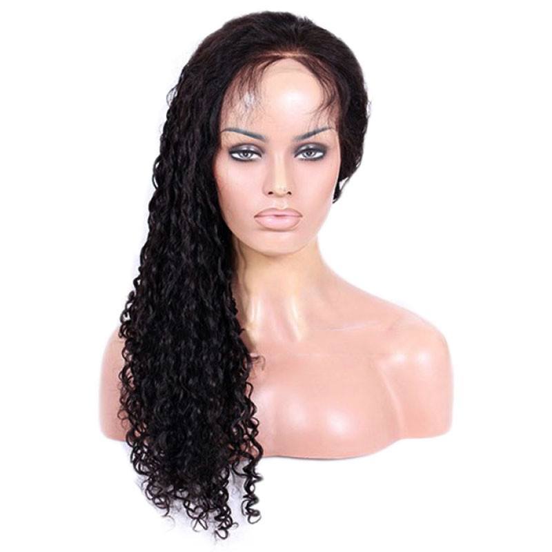 Water Wave Full Lace Wigs With Baby Hair Pre Plucked Human Hair Glueless Wigs 130 Density