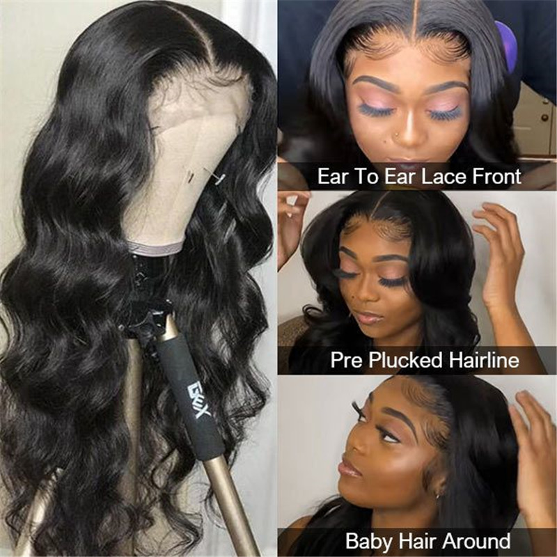 HD Transparent 13x4 Lace Wig Body Wave Human Hairs