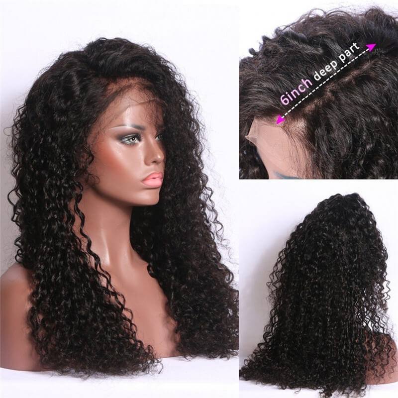 Lace Front Human Hair Wigs For Black Women Pre Plucked Brazilian Remy Hair Front Lace Wig Curly Wigs With Baby Hair