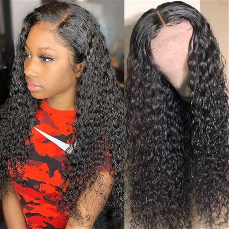 High Quality Transparent Lace Wigs 180% Density 13X6 Lace Front Wig Eseewigs Water Wave Pre Plucked Wigs Real Hair