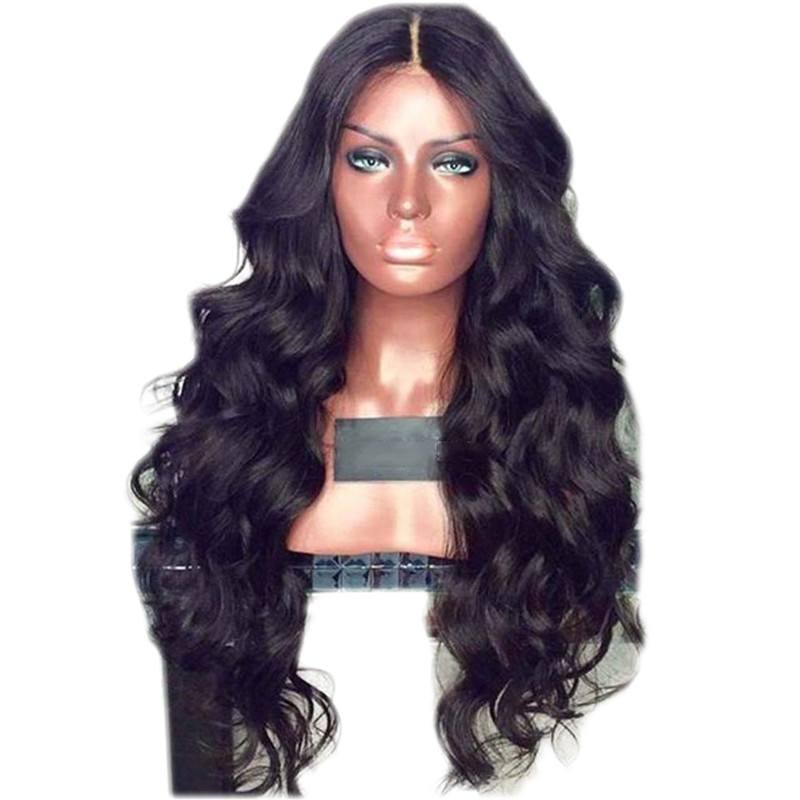 Grade 8A Brazilian Human Hair Glueless Wavy Free Part Lace Front Wigs For Black Women Body Wave 360 Full Wigs Baby Hair