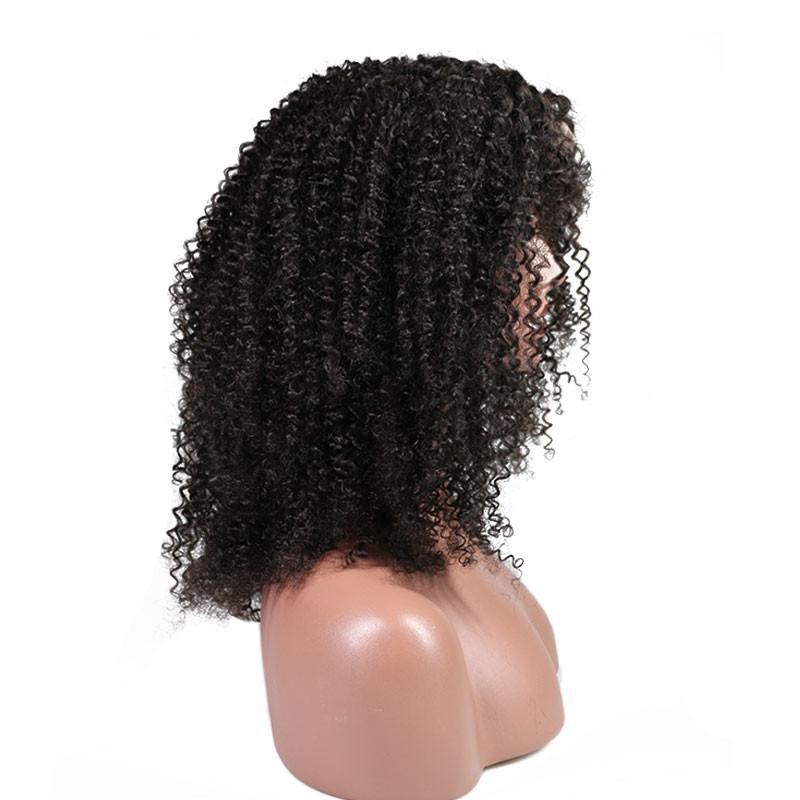 Afro Kinky Curly Full Head Lace Front Wigs 250 Percent High Density for African American Women