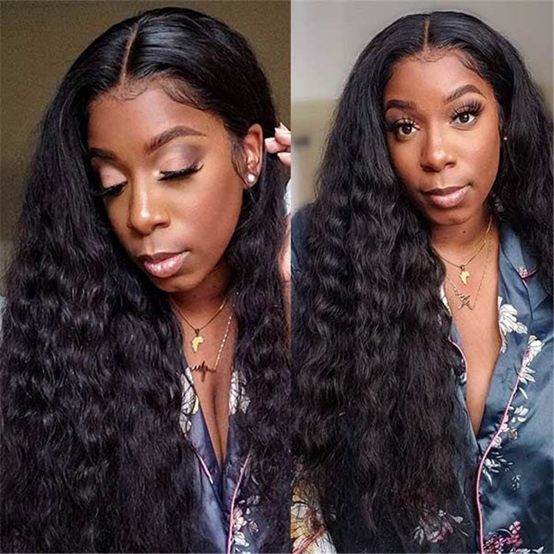 HD Transparent 13x4 Lace Front Wig Deep Wave Human Hair Wigs