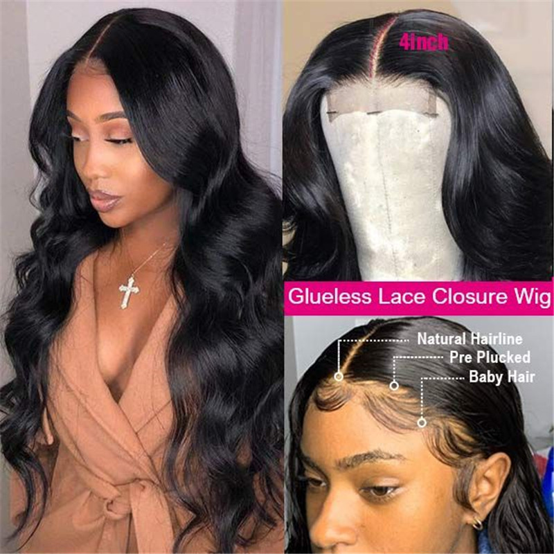 HD Transparent Lace Wigs 180% Density 13X6 Lace Front Wig Eseewigs Pre Plucked Body Wave Wig