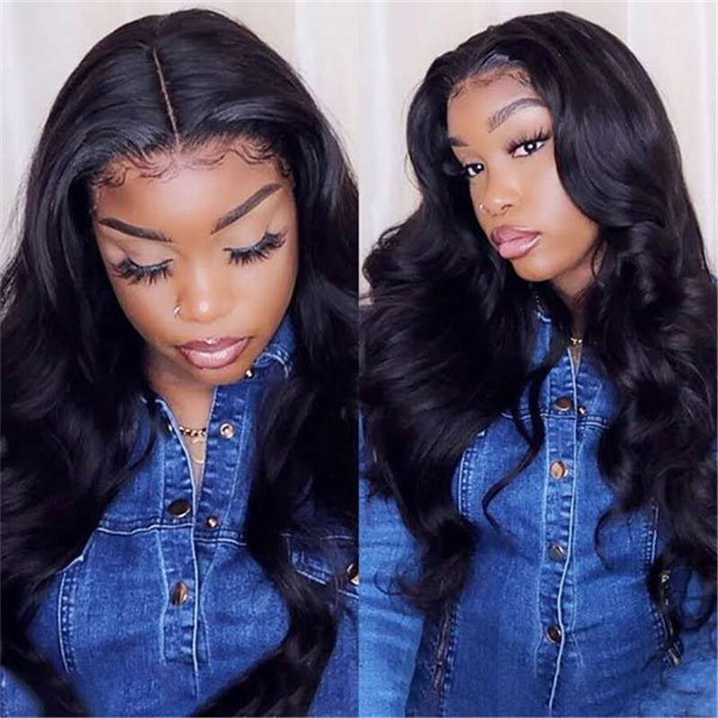 HD Transparent Lace Wigs 180% Density 13X6 Lace Front Wig Eseewigs Pre Plucked Body Wave Wig