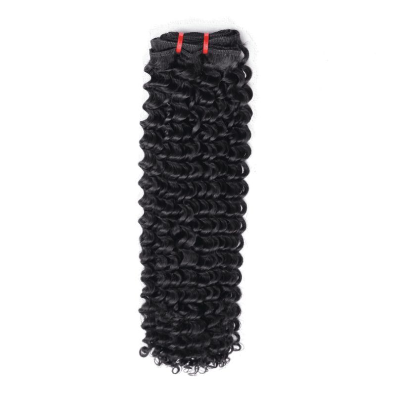 Mini Curl 12A Grade Raw Double Drawn Indian Virgin Human Hair Bundles Sew in Extensions Natural Black Double Weft 100% Natural Cuticle Aligned Unprocessed Hair