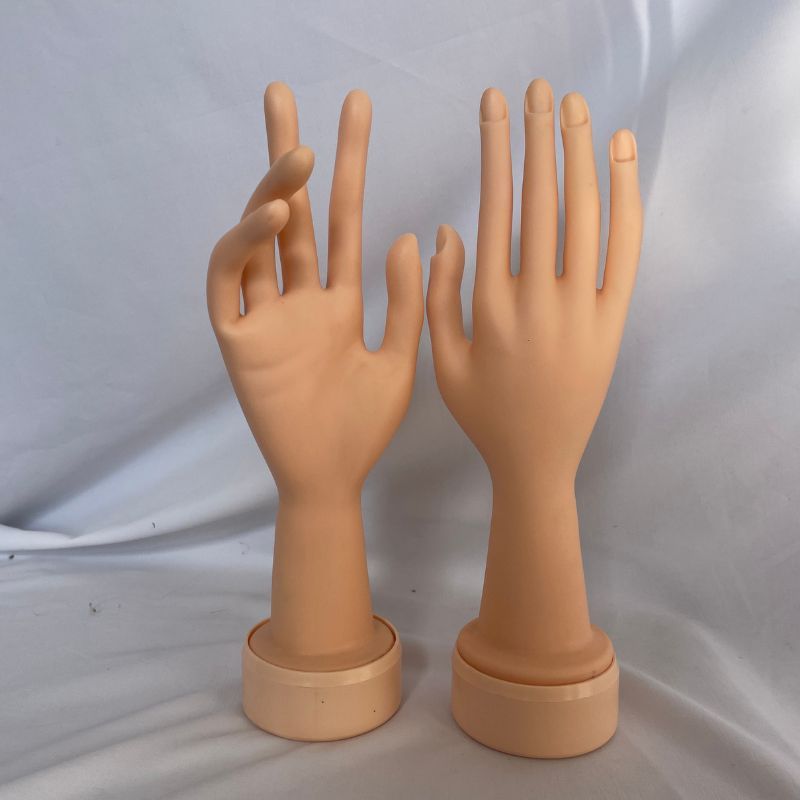 High Quality Mannequin Hand PVC Materials Easy to Bend for Nail Practice and Jewelry Display