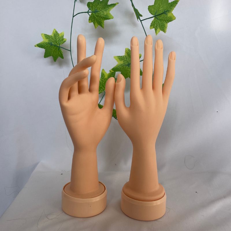 High Quality Mannequin Hand PVC Materials Easy to Bend for Nail Practice and Jewelry Display