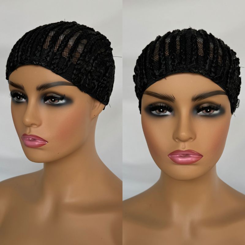 Cornrows Wig Cap Easier To Sew In With Adjustable Strap Synthetic Braided Wig Caps Crotchet Cornrows Cap For Easier Sew In Caps for Making Breathable
