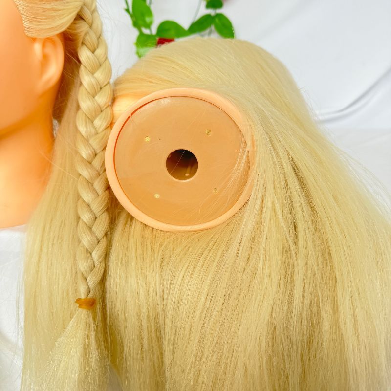 Female Mannequin Head with 613 Blonde Hair 60% Real Human 20inch Long Hair Doll Mannequin Head For Practicing Braiding Hair  Manikin Head Wigs Practice Head Model
