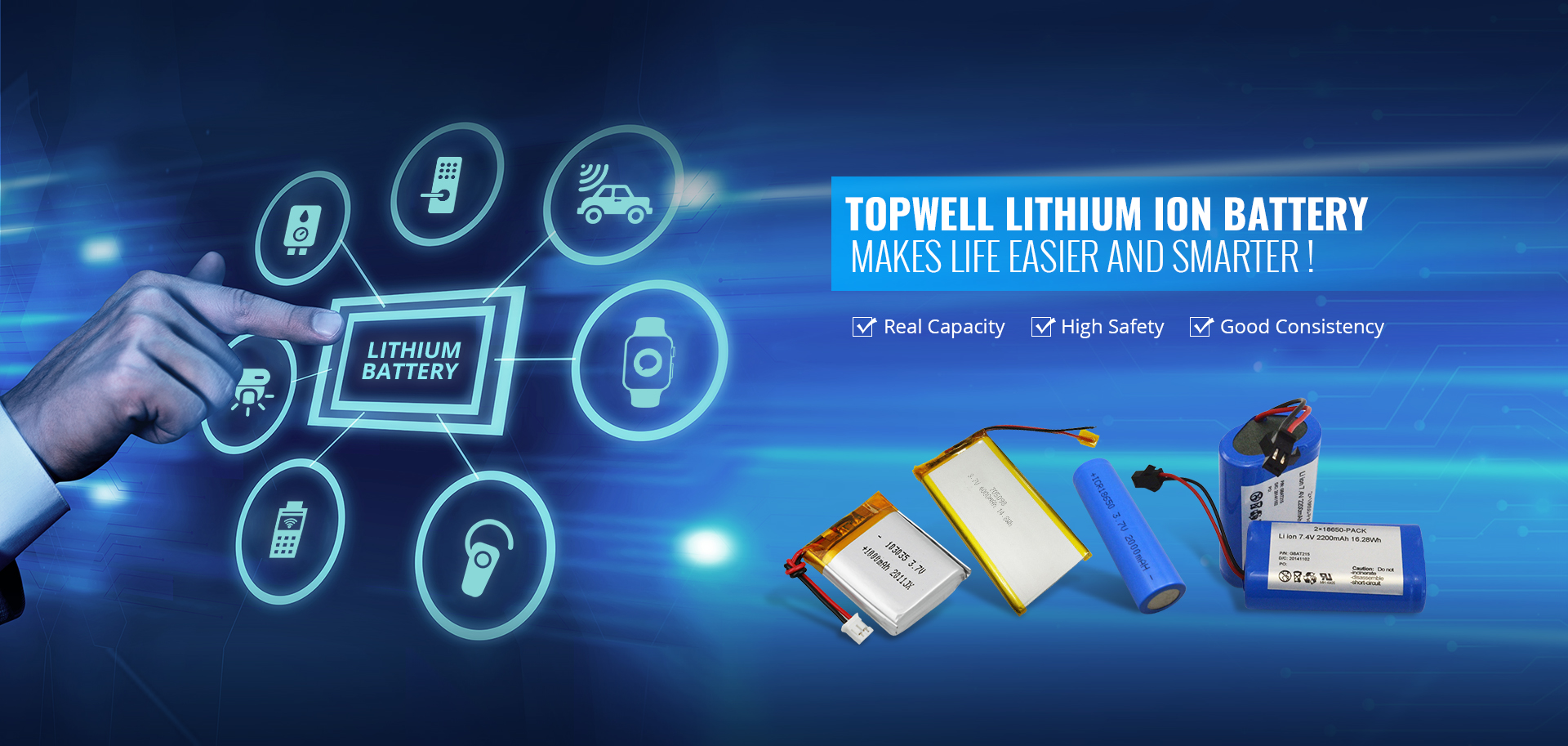 lithium ion battery lithium polymer battery for IOT devices for smart home