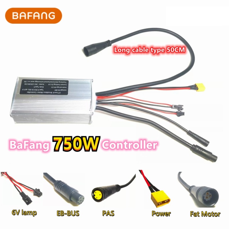 Controller For Bafang Hub Front Rear Motor 48V 350W/500W/750W With Box Electric Bicycle Conversion Accessories Parts Light 1T4 Ports