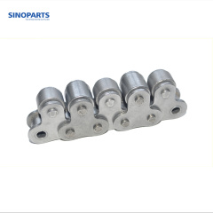Short pitch chain with top rollers