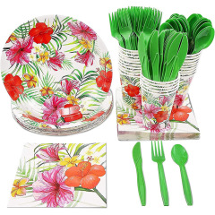 168pcs Flower Party Paper Napkins Plates Cups Kits Party Tableware Event & Party Supplies 24 guests