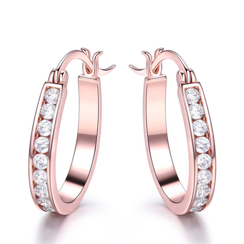 hoop earrings women's earrings trend small perforated round classic simple high-end jewelry