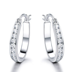 hoop earrings women's earrings trend small perforated round classic simple high-end jewelry