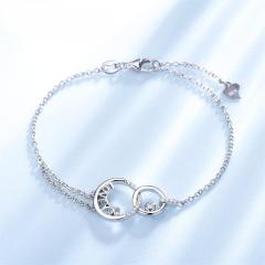 925 Sterling silver Bracelets Love Forever Fashion Letter Bracelets female Bangle for Women classic Engagement Jewelry