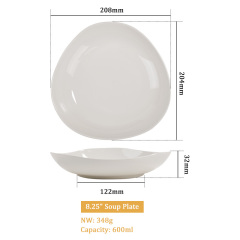 Rounded Triangle Soup Plate