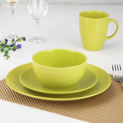 Stoneware monochrome glaze dinner sets