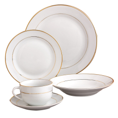 Double Gold rim dinner sets