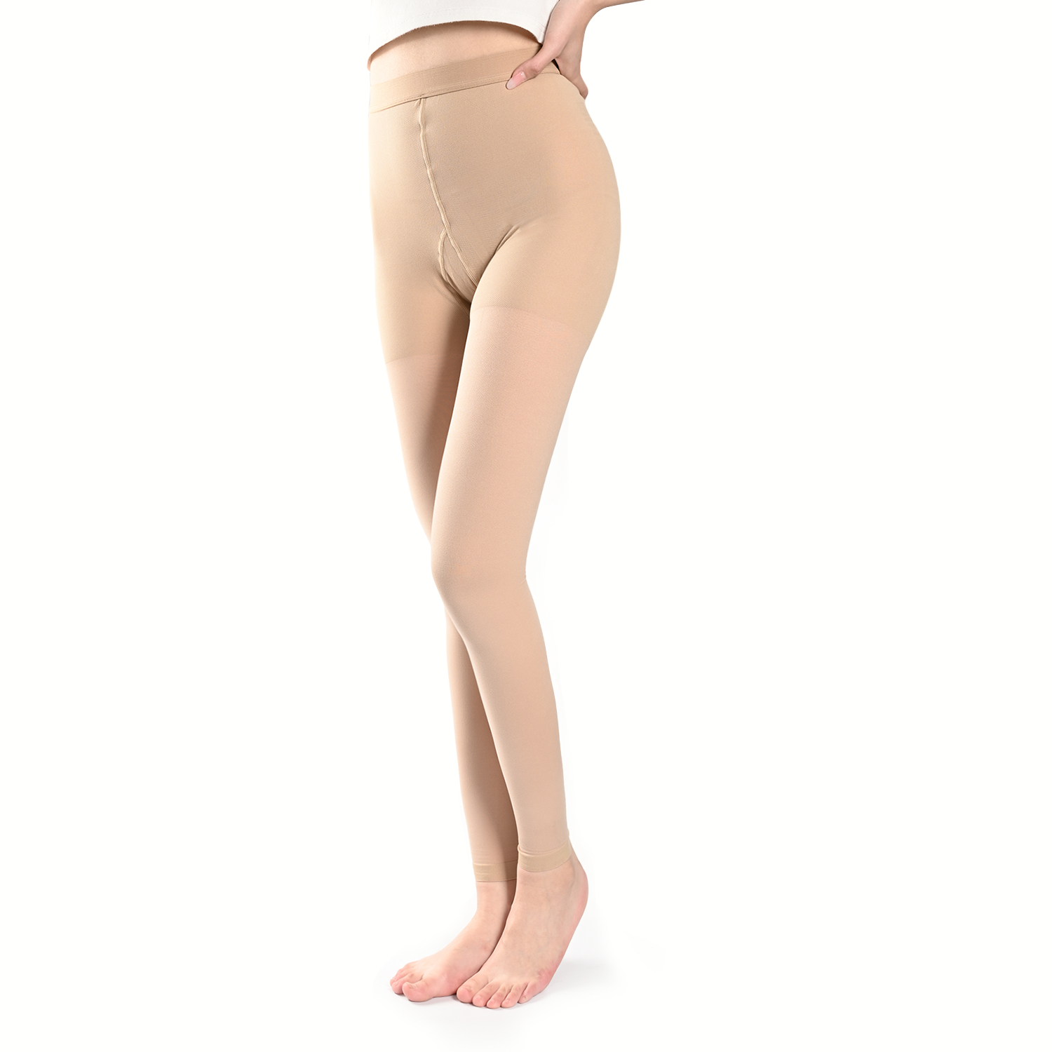 Custom Plus Size Stretch Full Length Leggings pantyhose / tights compressed for women
