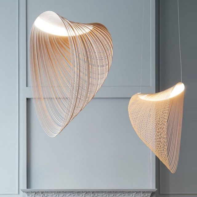 Modern Art Wood Led Chandelier,Contemporary Abstract Pendant Light