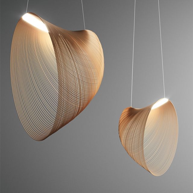 Modern Art Wood Led Chandelier,Contemporary Abstract Pendant Light