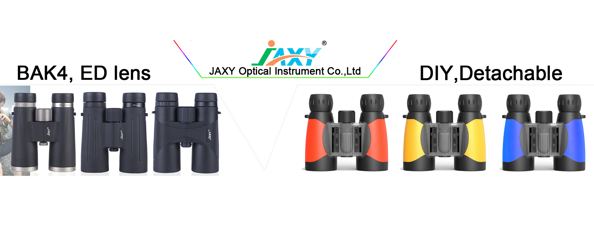 JAXY BINOCULARS--DIY Detachable  toy binoculars; Bak4 ED binoculars