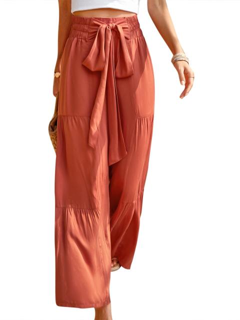 Solid Color Loose Casual Wide Leg Pants