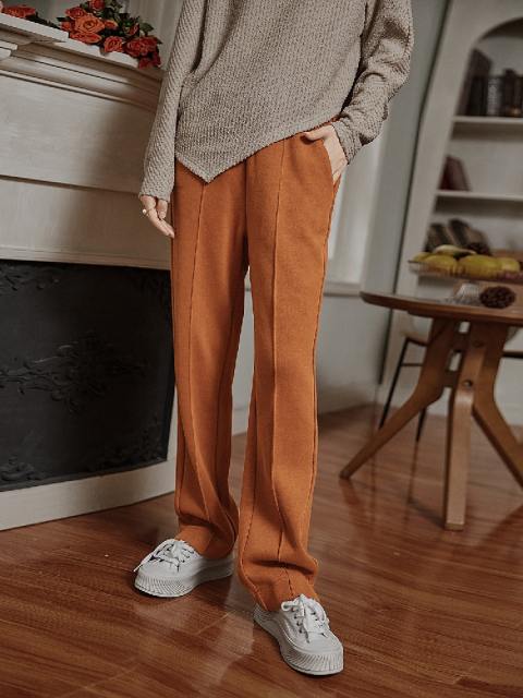 Elastic Loose Fitting Casual Straight Pants